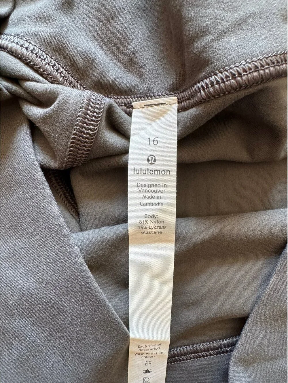 Lululemon Align High Rise 25” Graphite Grey Size 16 NWT